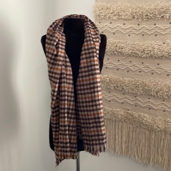 Brown plaid scarf - Picture 1 of 1